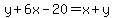 y%2B6x-20=x%2By