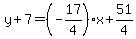 y%2B7=%28-17%2F4%29x%2B51%2F4