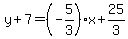 y%2B7=%28-5%2F3%29x%2B25%2F3