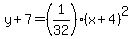 y%2B7=%281%2F32%29%28x%2B4%29%5E2