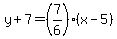y%2B7=%287%2F6%29%28x-5%29