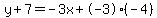 y%2B7=-3x%2B-3%28-4%29