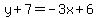 y%2B7=-3x%2B6
