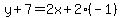 y%2B7=2x%2B2%28-1%29