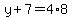 y%2B7=4%2A8+