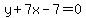 y%2B7x-7=0