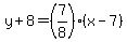 y%2B8=%287%2F8%29%28x-7%29