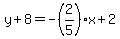 y%2B8=-%282%2F5%29x%2B2