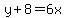 y%2B8=6x