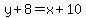 y%2B8=x%2B10