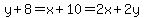 y%2B8=x%2B10=2x%2B2y