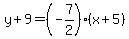 y%2B9=%28-7%2F2%29%28x%2B5%29