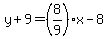 y%2B9=%288%2F9%29x-8