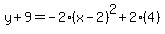 y%2B9=-2%28x-2%29%5E2%2B2%284%29