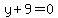 y%2B9=0