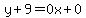 y%2B9=0x%2B0