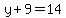 y%2B9=14