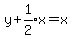 y%2Bexpr%281%2F2%29x=x
