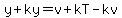 y%2Bky=v%2BkT-kv