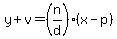 y%2Bv=%28n%2Fd%29%28x-p%29
