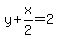 y%2Bx%2F2=2