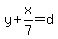 y%2Bx%2F7=d