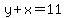 y%2Bx=11