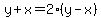 y%2Bx=2%28y-x%29
