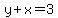 y%2Bx=3