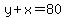 y%2Bx=80
