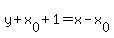 y%2Bx%5B0%5D%2B1=x-x%5B0%5D