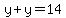 y%2By=14