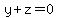 y%2Bz=0
