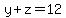 y%2Bz=12
