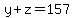 y%2Bz=157