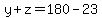 y%2Bz=180-23