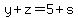 y%2Bz=5%2Bs