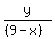 y%2F%28%289-x%29%29