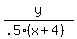 y%2F%28.5%28x%2B4%29%29