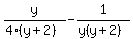 y%2F%284%28y%2B2%29%29+-+1%2F%28y%28y%2B2%29%29