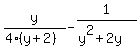 y%2F%284%28y%2B2%29%29+-+1%2F%28y%5E2%2B2y%29