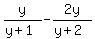y%2F%28y%2B1%29+-+2y%2F%28y%2B2%29