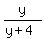 y%2F%28y%2B4%29