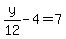 y%2F12-4=7