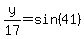 y%2F17=sin%2841%29