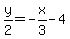 y%2F2=-x%2F3-4