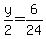 y%2F2=6%2F24