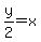 y%2F2=x