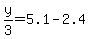 y%2F3=5.1-2.4