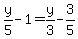 y%2F5-1=y%2F3-3%2F5+